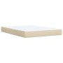 Box spring bed with cream-colored fabric mattress 140x190 cm by , Beds and slatted bases - Ref: Foro24-3285135, Price: 428,72...