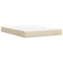 Box spring bed with cream-colored fabric mattress 140x190 cm by , Beds and slatted bases - Ref: Foro24-3285135, Price: 425,06...