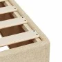 Box spring bed with cream-colored fabric mattress 140x190 cm by , Beds and slatted bases - Ref: Foro24-3285135, Price: 425,06...