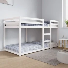 Solid pine wood bunk bed 90x200 cm by , Beds and slatted bases - Ref: Foro24-3206505, Price: 165,38 €, Discount: %