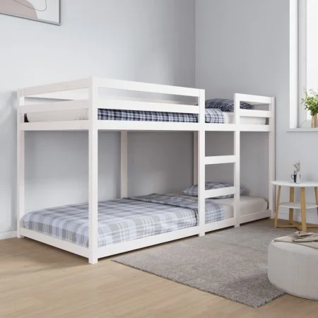 Litera de madera maciza de pino 90x200 cm de , Camas y somieres - Ref: Foro24-3206505, Precio: 172,67 €, Descuento: %