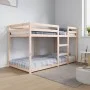 Bunk bed without mattress, solid pine wood, 90x190 cm. by , Beds and slatted bases - Ref: Foro24-3206507, Price: 153,22 €, Di...