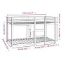 Bunk bed without mattress, solid pine wood, 90x190 cm. by , Beds and slatted bases - Ref: Foro24-3206507, Price: 153,22 €, Di...