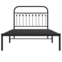 Bed frame with black metal headboard 107x203 cm by , Beds and slatted bases - Ref: Foro24-376596, Price: 88,67 €, Discount: %