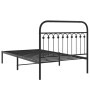 Bed frame with black metal headboard 107x203 cm by , Beds and slatted bases - Ref: Foro24-376596, Price: 88,67 €, Discount: %