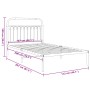 Bed frame with black metal headboard 107x203 cm by , Beds and slatted bases - Ref: Foro24-376596, Price: 88,67 €, Discount: %