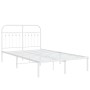 Metallbettgestell mit weißem Kopfteil 120x190 cm von , Betten und Lattenroste - Ref: Foro24-376646, Preis: 93,86 €, Rabatt: %