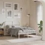 Metal bed frame with white headboard 120x190 cm by , Beds and slatted bases - Ref: Foro24-376646, Price: 92,17 €, Discount: %