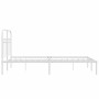 Metallbettgestell mit weißem Kopfteil 120x190 cm von , Betten und Lattenroste - Ref: Foro24-376646, Preis: 93,86 €, Rabatt: %