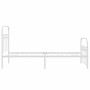 Metal bed frame with white headboard and footboard 90x190 cm by , Beds and slatted bases - Ref: Foro24-376659, Price: 77,90 €...