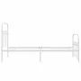 Metal bed frame with white headboard and footboard 90x190 cm by , Beds and slatted bases - Ref: Foro24-376659, Price: 77,17 €...