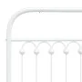 Metal bed frame with white headboard and footboard 90x190 cm by , Beds and slatted bases - Ref: Foro24-376659, Price: 77,17 €...