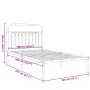 Estructura de cama de metal con cabecero blanco 100x200 cm de , Camas y somieres - Ref: Foro24-376644, Precio: 82,13 €, Descu...