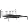 Bed frame with black metal headboard 193x203 cm by , Beds and slatted bases - Ref: Foro24-376606, Price: 134,65 €, Discount: %
