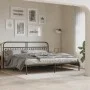 Bed frame with black metal headboard 193x203 cm by , Beds and slatted bases - Ref: Foro24-376606, Price: 134,65 €, Discount: %