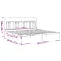 Bed frame with black metal headboard 193x203 cm by , Beds and slatted bases - Ref: Foro24-376606, Price: 134,65 €, Discount: %