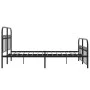 Bed frame with black metal headboard and footboard 140x200 cm by , Beds and slatted bases - Ref: Foro24-376619, Price: 149,36...