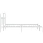 White metal bed frame with headboard 140x200 cm by , Beds and slatted bases - Ref: Foro24-376650, Price: 104,97 €, Discount: %