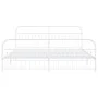 Estructura cama metal con cabecero y pie cama blanco 193x203 cm de , Camas y somieres - Ref: Foro24-376673, Precio: 165,26 €,...