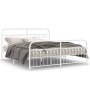 Estructura de cama con cabecero estribo metal blanco 183x203 cm de , Camas y somieres - Ref: Foro24-376671, Precio: 134,49 €,...