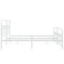 Estructura cama metal con cabecero y pie cama blanco 193x203 cm de , Camas y somieres - Ref: Foro24-376673, Precio: 165,26 €,...