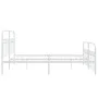 Bed frame with white metal headboard and footboard, 183x203 cm. by , Beds and slatted bases - Ref: Foro24-376671, Price: 132,...