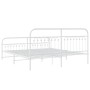 Estructura de cama con cabecero estribo metal blanco 183x203 cm de , Camas y somieres - Ref: Foro24-376671, Precio: 134,49 €,...