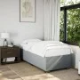 Light gray fabric bed frame 90x190 cm by , Beds and slatted bases - Ref: Foro24-3284436, Price: 123,93 €, Discount: %