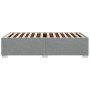 Estructura de cama de tela gris claro 90x190 cm