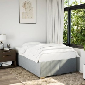 Bettgestell aus hellgrauem Stoff 120x190 cm von , Betten und Lattenroste - Ref: Foro24-3284457, Preis: 165,42 €, Rabatt: %