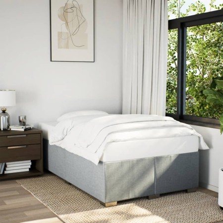 Light gray fabric bed frame 120x190 cm by , Beds and slatted bases - Ref: Foro24-3284457, Price: 165,42 €, Discount: %