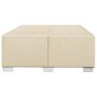 Cream fabric bed frame 120x190 cm by , Beds and slatted bases - Ref: Foro24-3284462, Price: 164,09 €, Discount: %