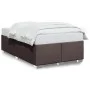 Dark brown fabric bed frame 120x190 cm by , Beds and slatted bases - Ref: Foro24-3284460, Price: 162,12 €, Discount: %