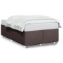 Estructura de cama tela marrón oscuro 120x190 cm de , Camas y somieres - Ref: Foro24-3284460, Precio: 163,97 €