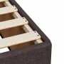 Dark brown fabric bed frame 120x190 cm by , Beds and slatted bases - Ref: Foro24-3284460, Price: 162,12 €, Discount: %
