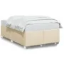 Cream-colored fabric bed frame 120x200 cm by , Beds and slatted bases - Ref: Foro24-3284469, Price: 166,69 €, Discount: %