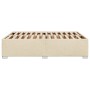 Cama sin colchón tela color crema 140x190 cm