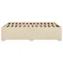 Cama sin colchón tela color crema 140x190 cm de , Camas y somieres - Ref: Foro24-3284476, Precio: 169,04 €, Descuento: %