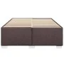 Bed without mattress, dark brown fabric, 140x190 cm. by , Beds and slatted bases - Ref: Foro24-3284474, Price: 170,03 €, Disc...