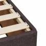 Bed without mattress, dark brown fabric, 140x190 cm. by , Beds and slatted bases - Ref: Foro24-3284474, Price: 170,03 €, Disc...