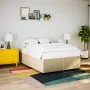 Bed without mattress, cream-colored fabric, 140x200 cm. by , Beds and slatted bases - Ref: Foro24-3284483, Price: 172,16 €, D...