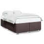 Cama sin colchón tela marrón oscuro 140x200 cm de , Camas y somieres - Ref: Foro24-3284481, Precio: 174,42 €, Descuento: %