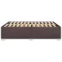Bed without mattress, dark brown fabric, 140x200 cm. by , Beds and slatted bases - Ref: Foro24-3284481, Price: 170,31 €, Disc...