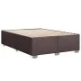 Bed without mattress, dark brown fabric, 140x200 cm. by , Beds and slatted bases - Ref: Foro24-3284481, Price: 170,31 €, Disc...