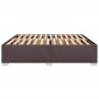 Bed without dark brown fabric mattress 180x200 cm by , Beds and slatted bases - Ref: Foro24-3284495, Price: 182,59 €, Discoun...