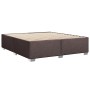 Bed without dark brown fabric mattress 180x200 cm by , Beds and slatted bases - Ref: Foro24-3284495, Price: 182,59 €, Discoun...