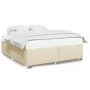 Bed without mattress, cream-colored fabric, 180x200 cm. by , Beds and slatted bases - Ref: Foro24-3284497, Price: 205,60 €, D...
