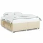 Bed without mattress, cream-colored fabric, 200x200 cm. by , Beds and slatted bases - Ref: Foro24-3284504, Price: 227,72 €, D...