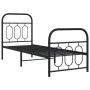 Bed frame with black metal headboard and footboard 75x190 cm by , Beds and slatted bases - Ref: Foro24-377125, Price: 68,05 €...