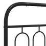 Bed frame with black metal headboard and footboard 75x190 cm by , Beds and slatted bases - Ref: Foro24-377125, Price: 68,05 €...